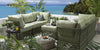 VIRASAT FURNITURE OUTDOOR ROPE SOFA SET 6-SEATER WITH CENTER TABLE (GREEN) - BRAIDED GARDEN & PATIO SET