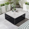 Virasat Outdoor Sofa Set 7 Seater, 1 Ottoman and 1 Center Table Set (Blue) Braided & Rope-VIRASAT FURNITURE & FURNISHING