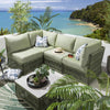Virasat Outdoor Sofa Set 4 Seater and 1 Center Table Set (Green) Braided & Rope-VIRASAT FURNITURE & FURNISHING