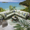 VIRASAT FURNITURE OUTDOOR ROPE SOFA SET 7-SEATER WITH CENTER TABLE (GREEN)