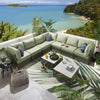 Virasat Outdoor Sofa Set 7 Seater and 2 Center Table Set (Green) Braided & Rope-VIRASAT FURNITURE & FURNISHING