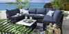 Virasat Outdoor Sofa Set 6 Seater and 1 Center Table Set (Blue) Braided & Rope-VIRASAT FURNITURE & FURNISHING