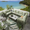 Virasat Outdoor Sofa Set 9 Seater and 2 Center Table Set (Green) Braided & Rope-VIRASAT FURNITURE & FURNISHING