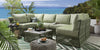 Virasat Outdoor Sofa Set 6 Seater and 1 Center Table Set (Green) Braided &amp; Rope-VIRASAT FURNITURE & FURNISHING