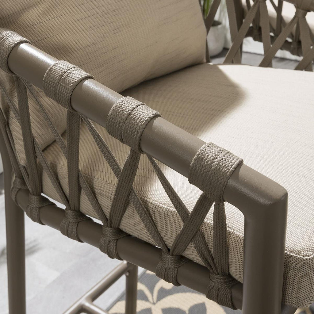 Virasat Outdoor Garden Patio Dining Set 4 Chairs and 1 Table Set Braided & Rope-VIRASAT FURNITURE & FURNISHING