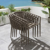 Virasat Outdoor Garden Patio Dining Set 4 Chairs and 1 Table Set Braided & Rope-VIRASAT FURNITURE & FURNISHING