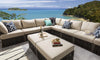 VIRASAT FURNITURE OUTDOOR ROPE SOFA SET 8-SEATER WITH 2 OTTOMANS (BROWN)