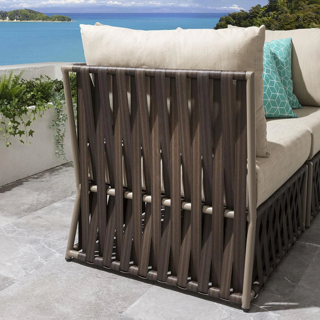 VIRASAT FURNITURE OUTDOOR ROPE SOFA SET 8-SEATER WITH 2 OTTOMANS (BROWN)
