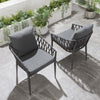 Virasat Outdoor Patio Seating Set 2 Chairs and 1 Table Set Braided & Rope-VIRASAT FURNITURE & FURNISHING