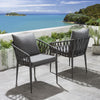 Virasat Outdoor Patio Seating Set 2 Chairs and 1 Table Set Braided & Rope-VIRASAT FURNITURE & FURNISHING