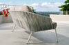 Virasat Outdoor Sofa Set 2 Seater, 2 Single Seater, 1 Ottoman, 1 Center Table + 1 Side Table Set (Grey) Braided & Rope-VIRASAT FURNITURE & FURNISHING