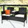 Virasat Garden Patio Seating Set of 2 Chairs and Table Set Black-VIRASAT FURNITURE & FURNISHING