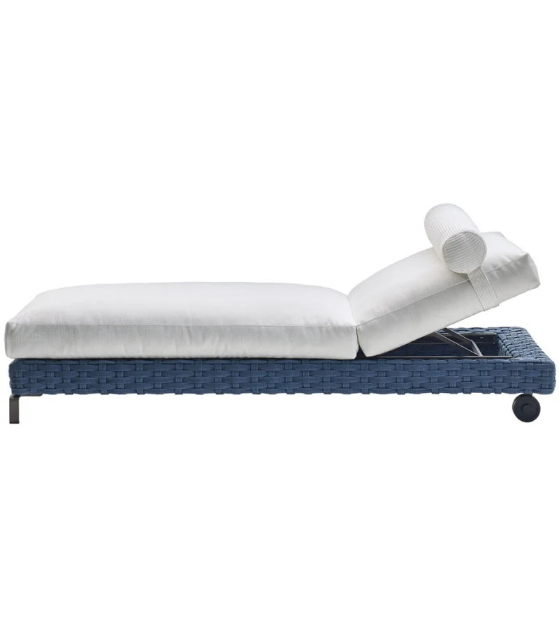 Virasat Outdoor Swimming Poolside Lounger (BLUE) Braided & Rope-VIRASAT FURNITURE & FURNISHING