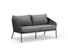 Virasat Outdoor Garden Balcony Sofa Set 2 Seater, 2 Single Seater 1 Center Table Set, Braid & Rope (Dark Grey)-VIRASAT FURNITURE & FURNISHING