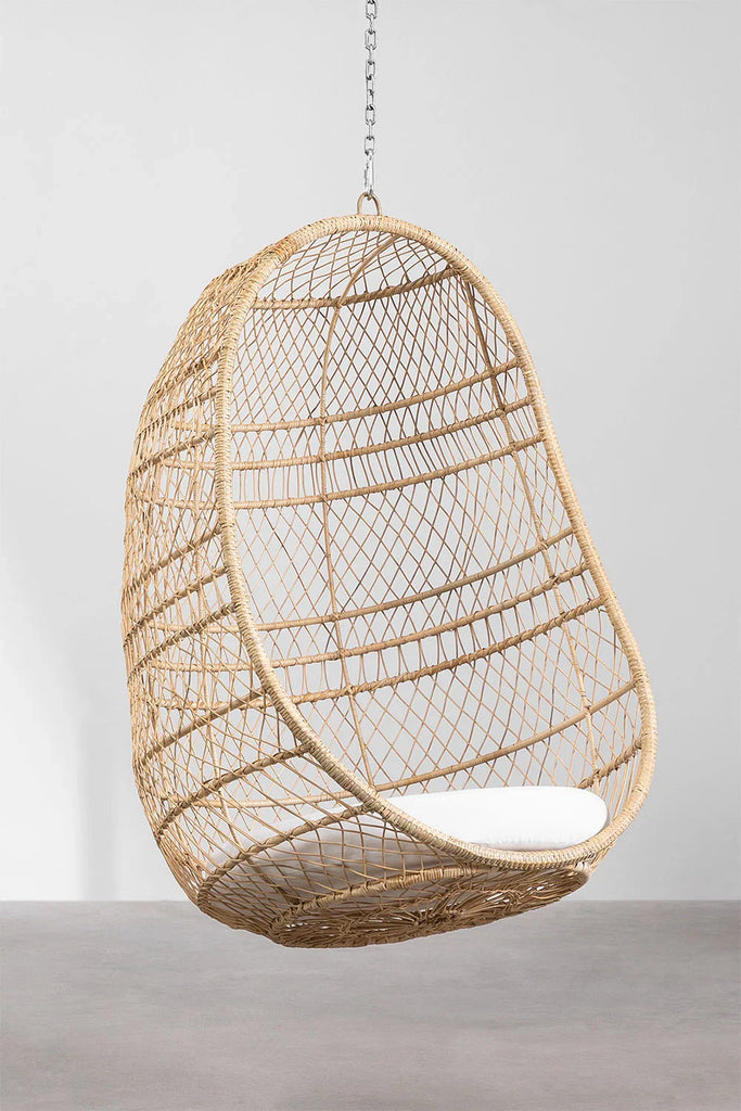 Virasat Single Seater Hanging Swing Without Stand For Balcony, Garden Swing (Honey)-VIRASAT FURNITURE & FURNISHING