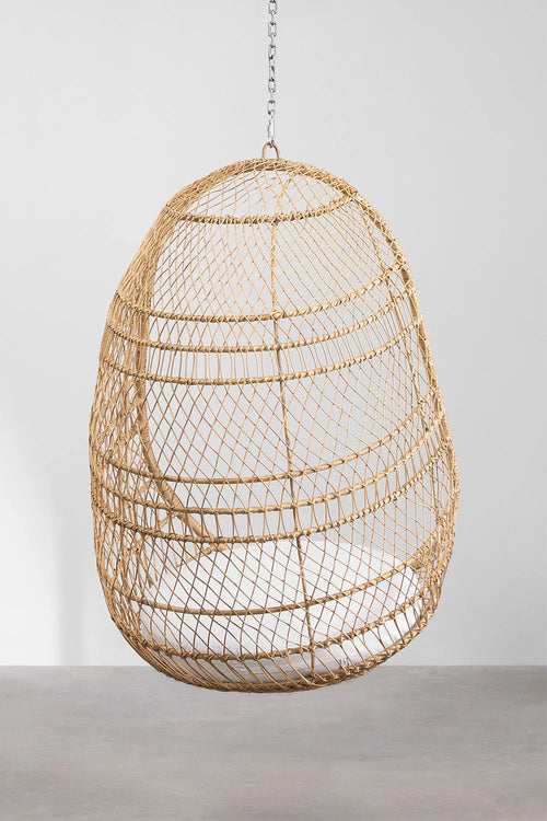 Virasat Single Seater Hanging Swing Without Stand For Balcony, Garden Swing (Honey)-VIRASAT FURNITURE & FURNISHING