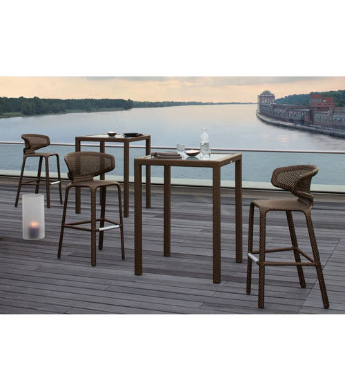 Virasat Outdoor Patio Bar Set 2 Chairs and 1 Table Set (Brown)-VIRASAT FURNITURE & FURNISHING