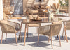 Virasat Outdoor Patio Dining Seating Set 4 Chairs and 1 Table Set Braided & Rope-VIRASAT FURNITURE & FURNISHING