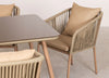 Virasat Outdoor Patio Dining Seating Set 4 Chairs and 1 Table Set Braided & Rope-VIRASAT FURNITURE & FURNISHING