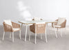 Virasat Outdoor Patio Dining Seating Set 4 Chairs and 1 Table Set Braided & Rope-VIRASAT FURNITURE & FURNISHING