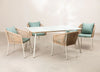 Virasat Outdoor Patio Dining Seating Set 4 Chairs and 1 Table Set Braided & Rope-VIRASAT FURNITURE & FURNISHING