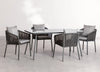 Virasat Outdoor Patio Dining Seating Set 4 Chairs and 1 Table Set Braided & Rope-VIRASAT FURNITURE & FURNISHING