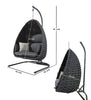 VIRASAT FURNITURE SINGLE SEATER HANGING SWING WITH STAND FOR BALCONY & GARDEN (GREY) BRAIDED & ROPE