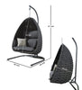 Virasat Single Seater Hanging Swing With Stand For Balcon, Garden (Silk Grey) Braided & Rope-VIRASAT FURNITURE & FURNISHING