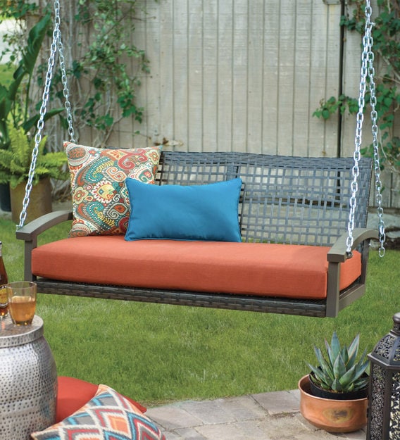 Virasat Double Seater Hanging Swing Without Stand For Balcony, Garden Swing (Dark Brown)-VIRASAT FURNITURE & FURNISHING