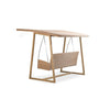 Virasat Three Seater Hanging Swing With Stand For Balcony, Garden Swing (Tan)-VIRASAT FURNITURE & FURNISHING