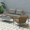 Virasat Outdoor Garden Balcony Sofa Set 2 Seater, 2 Single Seater and 1 Center Table Set (Tan)-VIRASAT FURNITURE & FURNISHING