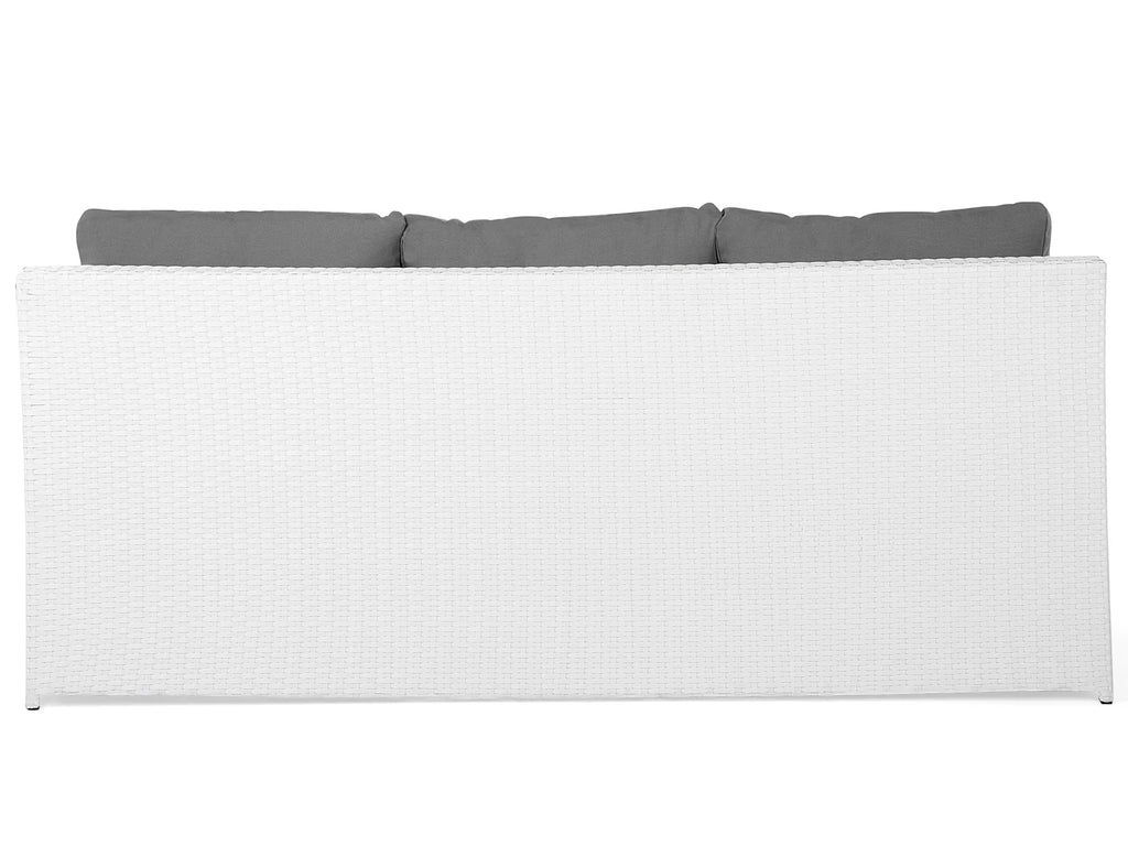 Virasat Outdoor Sofa Set 3 Seater, 2 Single Seater With Ottoman and 1 Center Table Set (White)-VIRASAT FURNITURE & FURNISHING