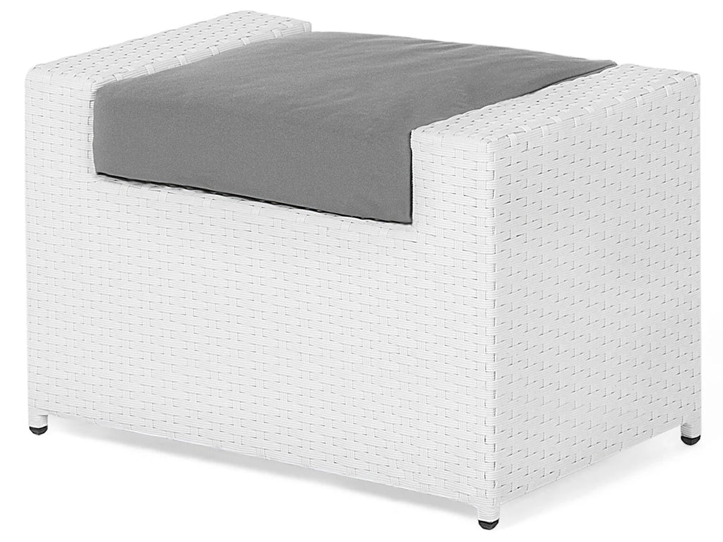 Virasat Outdoor Sofa Set 3 Seater, 2 Single Seater With Ottoman and 1 Center Table Set (White)-VIRASAT FURNITURE & FURNISHING