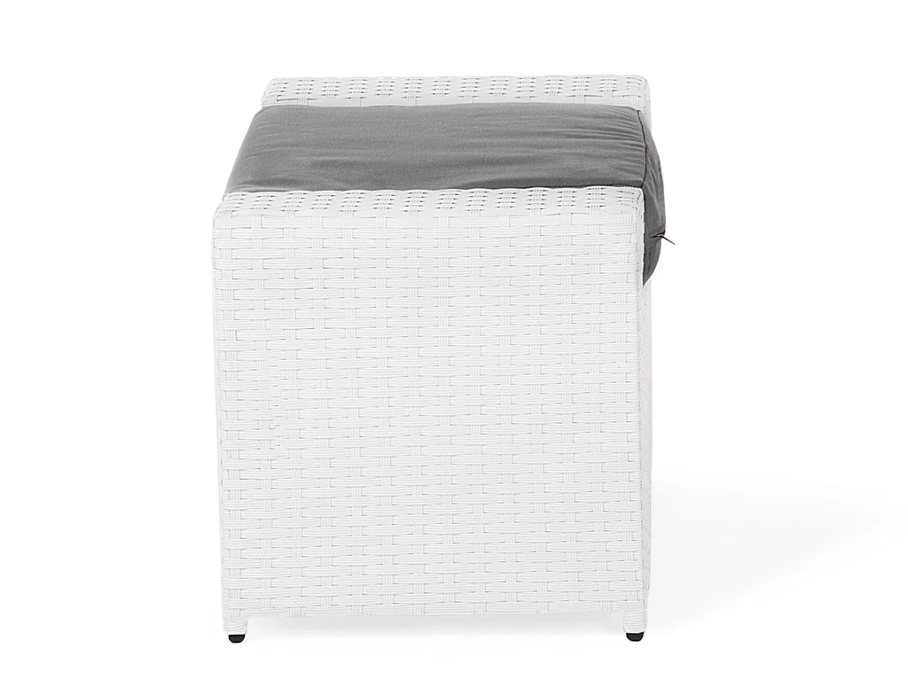 Virasat Outdoor Sofa Set 3 Seater, 2 Single Seater With Ottoman and 1 Center Table Set (White)-VIRASAT FURNITURE & FURNISHING