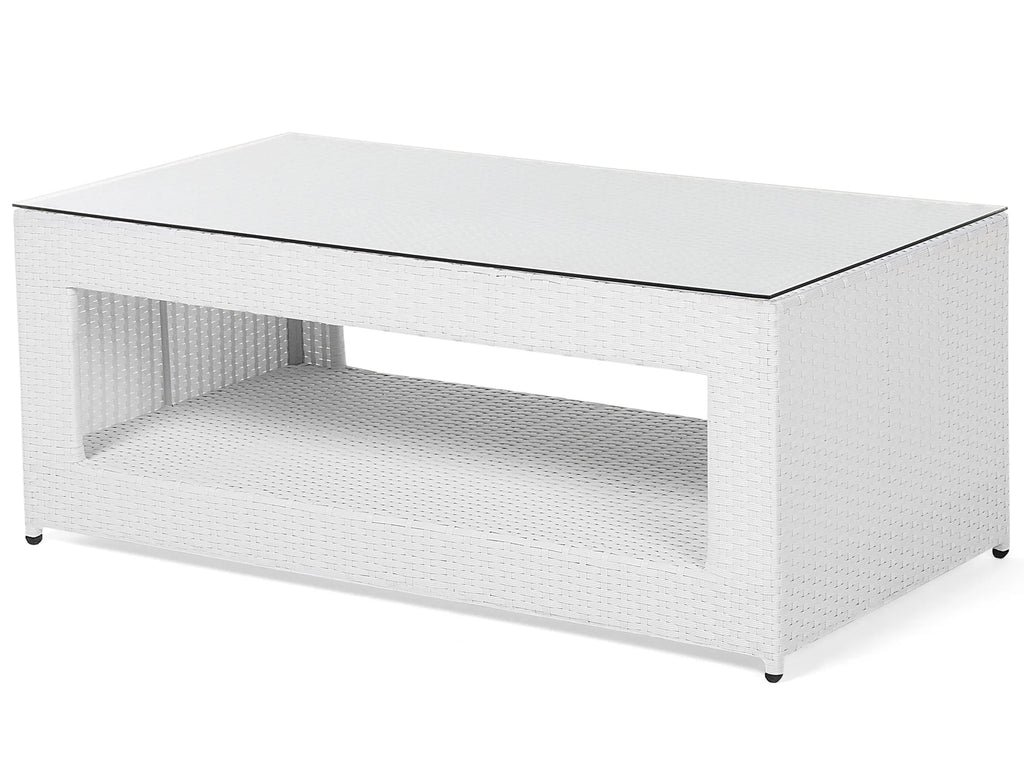 Virasat Outdoor Sofa Set 3 Seater, 2 Single Seater With Ottoman and 1 Center Table Set (White)-VIRASAT FURNITURE & FURNISHING