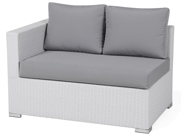 Virasat Outdoor Sofa Set 8 Seater, Single Seater and 2 Center Table Set (White + Grey)