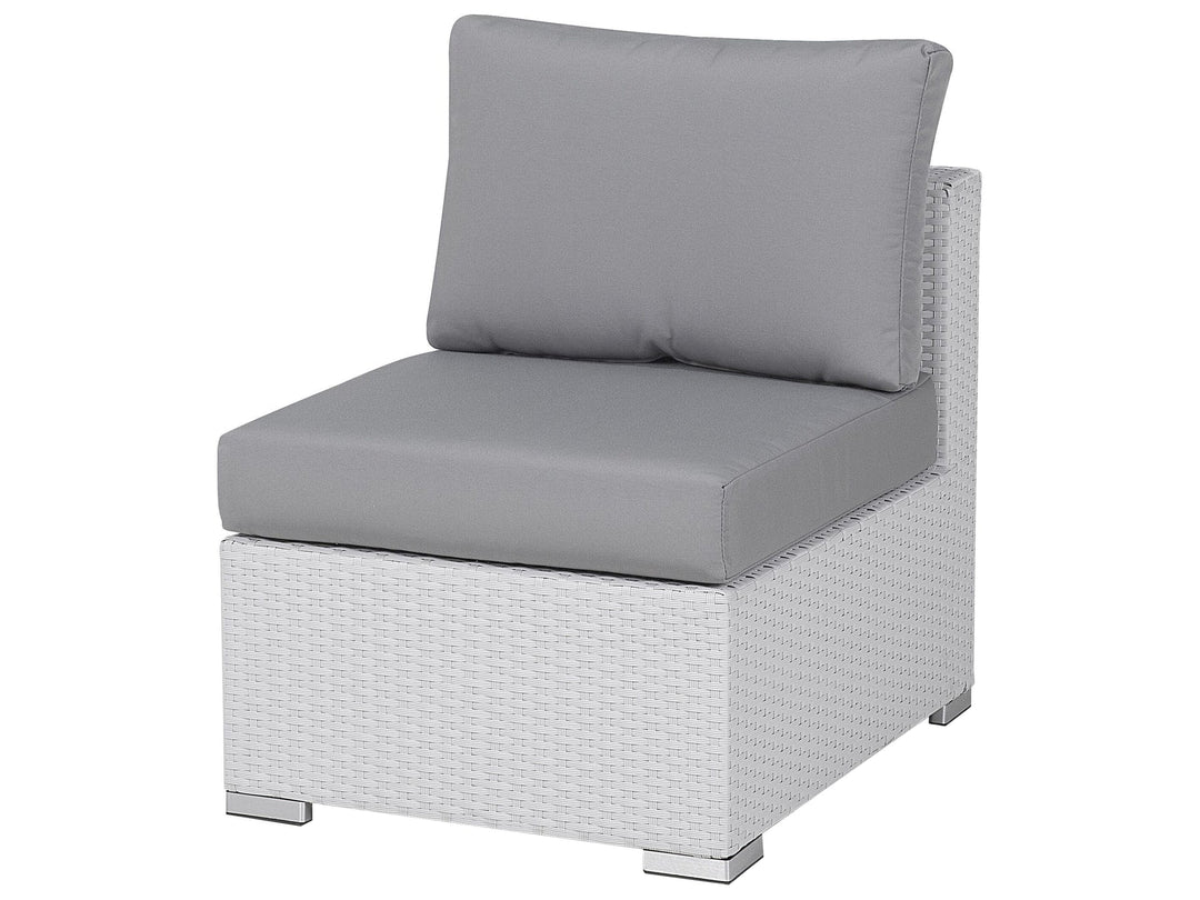 Virasat Outdoor Sofa Set 8 Seater, Single Seater and 2 Center Table Set (White + Grey)
