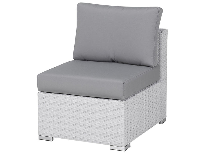 Virasat Outdoor Sofa Set 8 Seater, Single Seater and 2 Center Table Set (White + Grey)