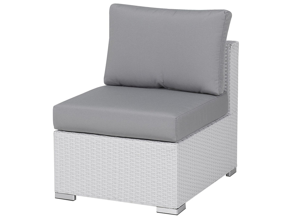Virasat Outdoor Sofa Set 8 Seater, Single Seater and 2 Center Table Set (White + Grey)-VIRASAT FURNITURE & FURNISHING