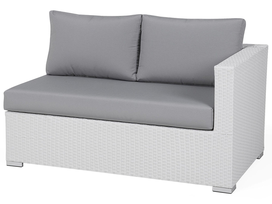 Virasat Outdoor Sofa Set 8 Seater, Single Seater and 2 Center Table Set (White + Grey)