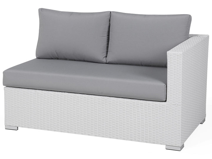 Virasat Outdoor Sofa Set 8 Seater, Single Seater and 2 Center Table Set (White + Grey)