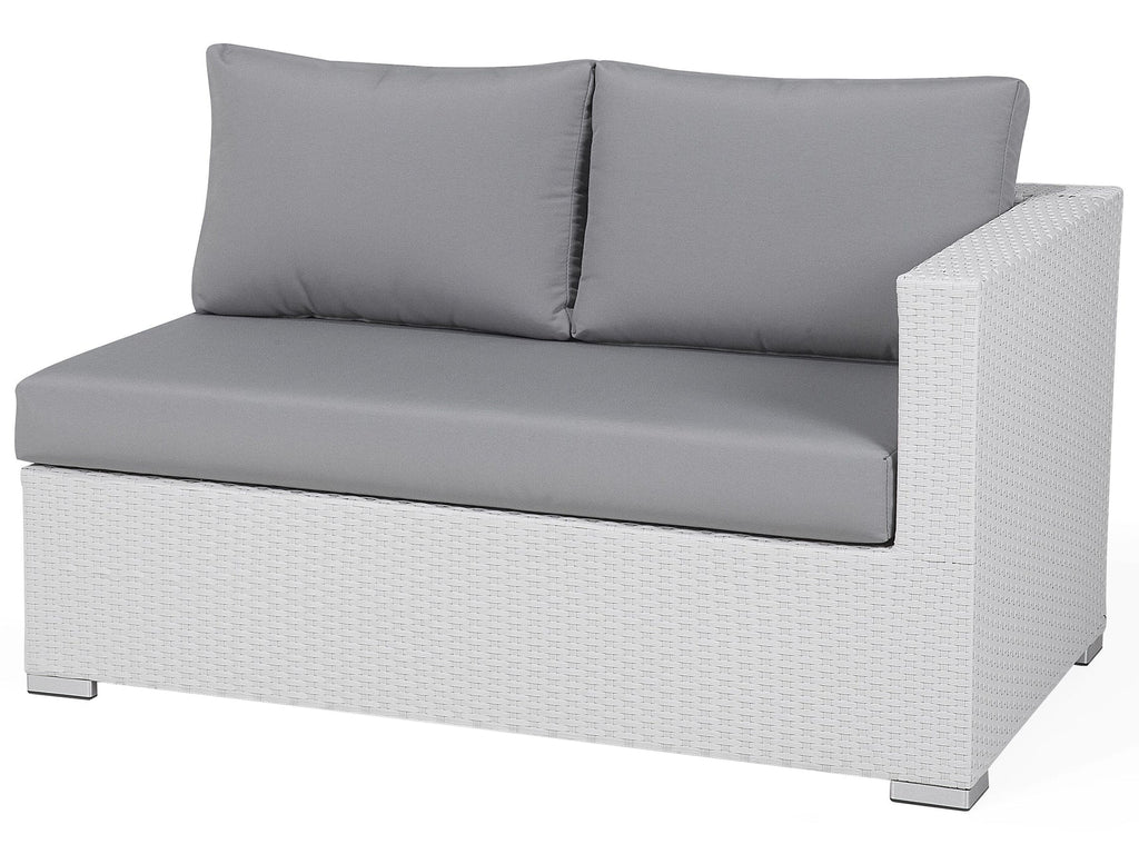 Virasat Outdoor Sofa Set 8 Seater, Single Seater and 2 Center Table Set (White + Grey)-VIRASAT FURNITURE & FURNISHING