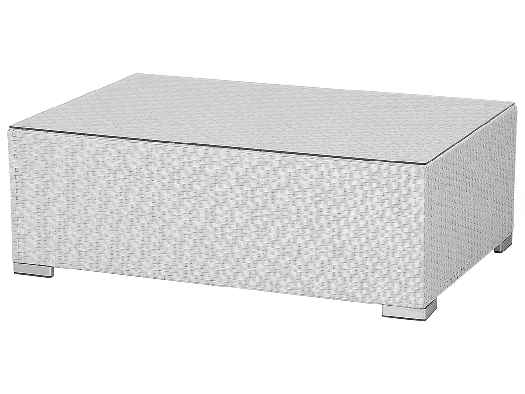 Virasat Outdoor Sofa Set 8 Seater, Single Seater and 2 Center Table Set (White + Grey)