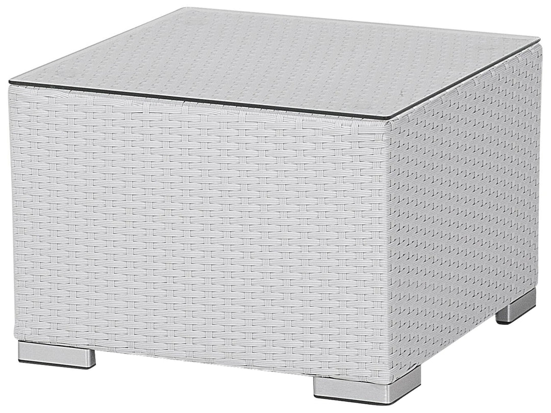 Virasat Outdoor Sofa Set 8 Seater, Single Seater and 2 Center Table Set (White + Grey)