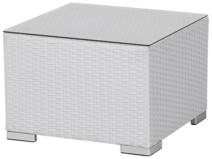 Virasat Outdoor Sofa Set 8 Seater, Single Seater and 2 Center Table Set (White + Grey)