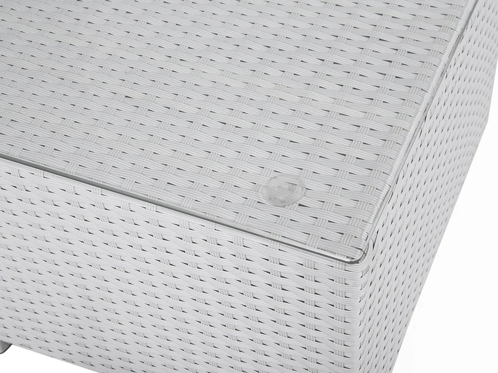 VIRASAT FURNITURE OUTDOOR ROPE SOFA SET 9-SEATER WITH 2 CENTER TABLES (WHITE & GREY)