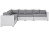 VIRASAT FURNITURE OUTDOOR ROPE SOFA SET 9-SEATER WITH 2 CENTER TABLES (WHITE & GREY)
