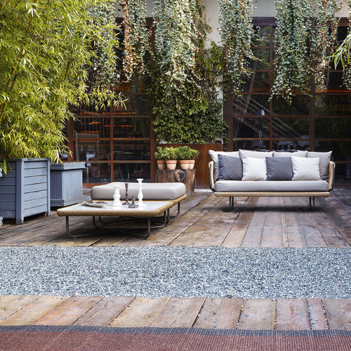 Virasat Outdoor Sofa Set 2 Seater, 2 Single Seater and 1 Center Table with Ottoman (Tan) Braided & Rope-VIRASAT FURNITURE & FURNISHING