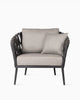 Virasat Outdoor Sofa Set 5 Seater, 1 Single Seater and 2 Center Table Set (Dark Grey) Braided & Rope-VIRASAT FURNITURE & FURNISHING