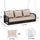 Virasat Three Seater Hanging Swing Without Stand For Balcony, Garden Swing (Dark Brown)-VIRASAT FURNITURE & FURNISHING